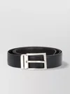 Ferragamo Reversible Leather Belt Gancini In Black