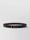 Ferragamo Reversible Leather Belt Iconic Buckle In Black