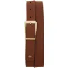 Ferragamo Reversible Leather Belt In New Cognac Nero