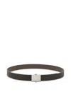 Ferragamo Reversible Belt In Testa Di Moro/cement