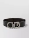 Ferragamo Reversible Leather Gancini Belt In Brown