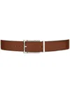 Ferragamo Logo-engraved Reversible Belt In Brown