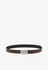 Ferragamo Reversible Logo Leather Belt In Brown