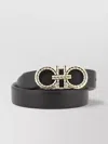 Ferragamo Reversible Snakeskin Embellished Belt With Gold-tone Buckle