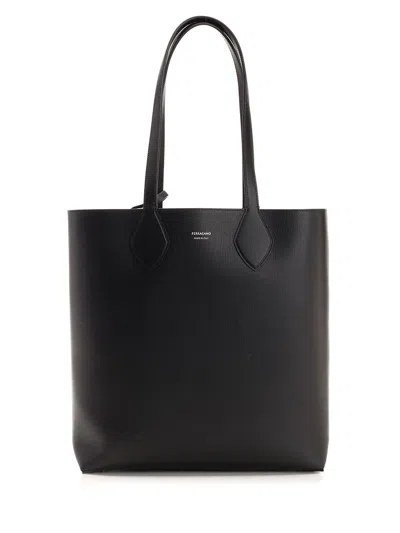 Ferragamo Reversible Tote Bag In Black