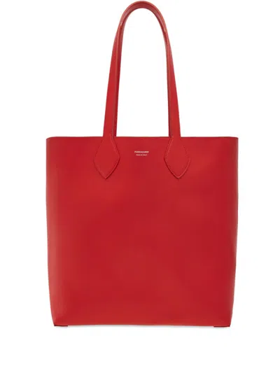 Ferragamo Reversible Tote Bag In Red