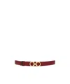 Ferragamo Reversible Gancini Belt In Red