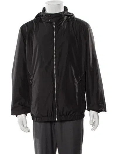 Pre-owned Ferragamo Reversible Windbreaker Windbreaker In Black/brown