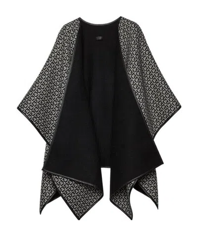 FERRAGAMO SALVATORE FERRAGAMO GANCINI REVERSIBLE KNITTED CAPE