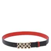 Ferragamo Women Adjustable And Reversible Woven Gancini Belt In Black