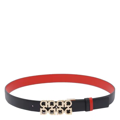 FERRAGAMO REVERSIBLE WOVEN GANCINI BELT