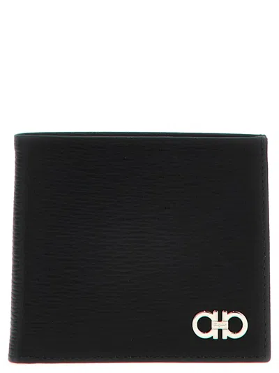 Ferragamo 'revival Gancio' Wallet In Black