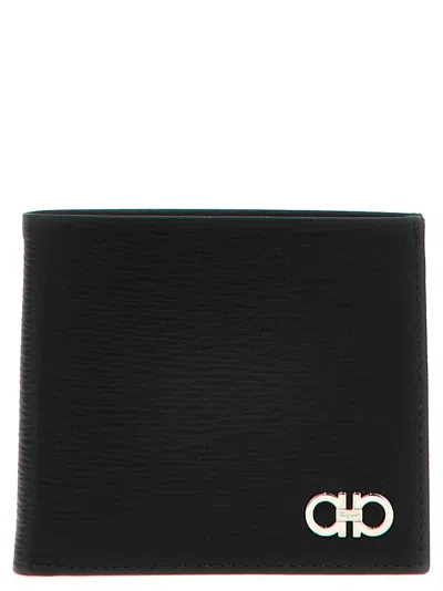 Ferragamo Revival Gancio Wallets And Card Holders In Black