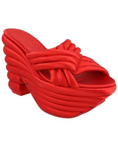 Ferragamo Rey Platform Sandal In Red
