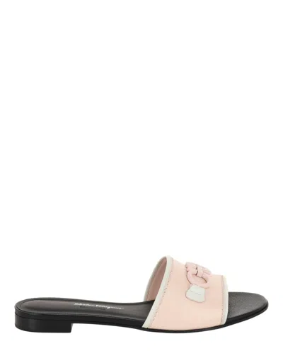 Ferragamo Rhodes Leather Slides