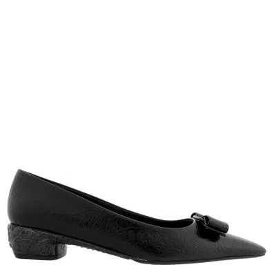 Ferragamo Riace Vara Bow Pumps, Size 7 C In Multi