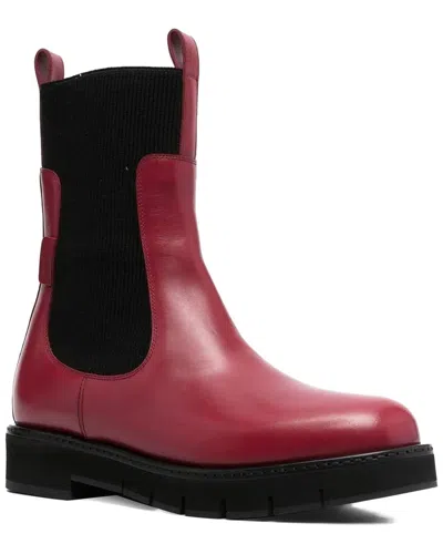 Ferragamo Woman Ankle Boots Burgundy Size 5 Calfskin In Red