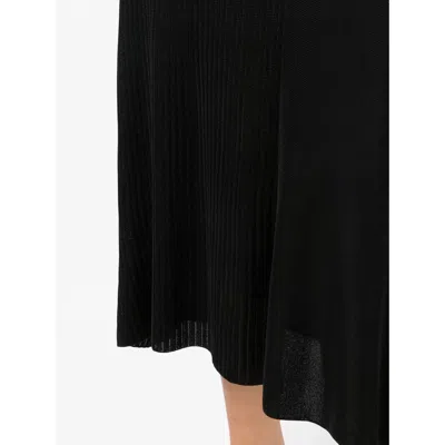 Ferragamo Ribbed Knit Skirt In Black