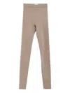 Ferragamo Elastic Waist Leggings In Neutrals