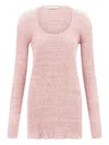 Ferragamo Long-sleeved Linen Mini Dress