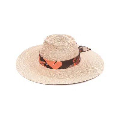 Ferragamo Ribbon-tie Straw Hat In ["beige"]