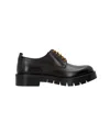 Ferragamo Ridged Sole Brogues In Black