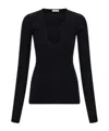 Ferragamo Shaped Neckline Sweater Sweaters And Cardigans Black In Black