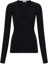 Ferragamo Shaped Neckline Sweater Sweaters And Cardigans Black In Black