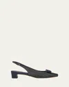 Ferragamo Rivada Denim Bow Slingback Pumps