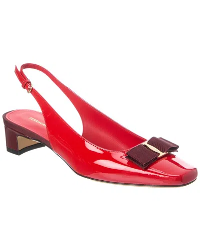 FERRAGAMO FERRAGAMO RIVADA PATENT SLINGBACK PUMP
