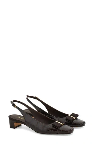 Ferragamo Rivada Slingback Pump In Testa Di Moro