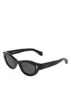 Ferragamo Rivet Cat Eye Sunglasses, 49mm In Black