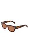 Ferragamo Rivet Square Sunglasses, 51mm In Tortoise