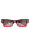 Ferragamo Rivets 53mm Modified Rectangular Sunglasses