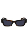 Ferragamo Rivets 53mm Modified Rectangular Sunglasses In Brown