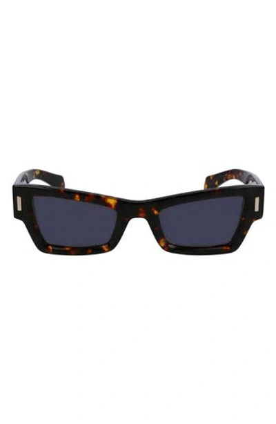 FERRAGAMO FERRAGAMO RIVETS 53MM MODIFIED RECTANGULAR SUNGLASSES