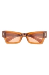 Ferragamo Rivets 53mm Modified Rectangular Sunglasses In Brown