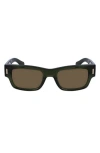 Ferragamo Rivets 53mm Rectangular Sunglasses