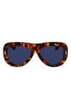 Ferragamo Rivets 57mm Aviator Sunglasses In Multi