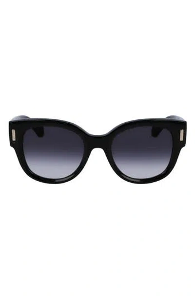 Ferragamo Rivets Tea Cup 51mm Butterfly Sunglasses In Blue
