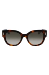 Ferragamo Rivets Acetate Cat-eye Sunglasses In Tortoise