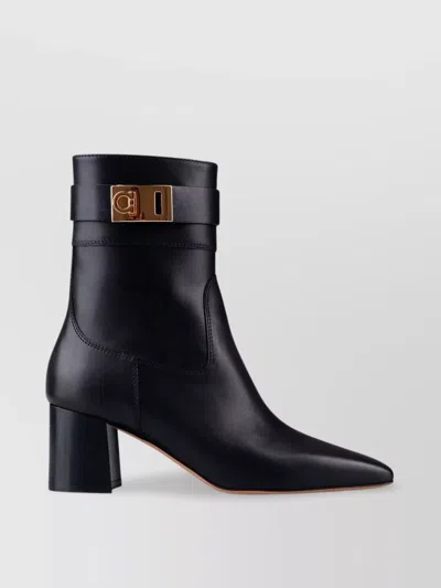 Ferragamo Rol 60 Ankle Boots In Black