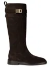 Ferragamo Elegant Roly Riding Boots With Gancini Buckle Detail In Black