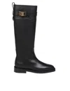 Ferragamo Rony Boot In Black Leather In Black