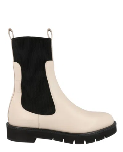 Ferragamo Rook Chelsea Boots In Neutral