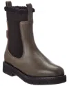 Ferragamo Rook F1 Leather Boot In Gray