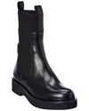 Ferragamo Rook Leather Boot In Black