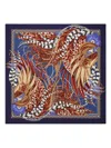 Ferragamo Rooster-print Silk Scarf In Multi