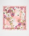 Ferragamo Flowersa-print Silk Scarf
