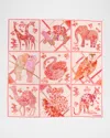 Ferragamo Rosa Patchwork Print Silk Foulard Scarf